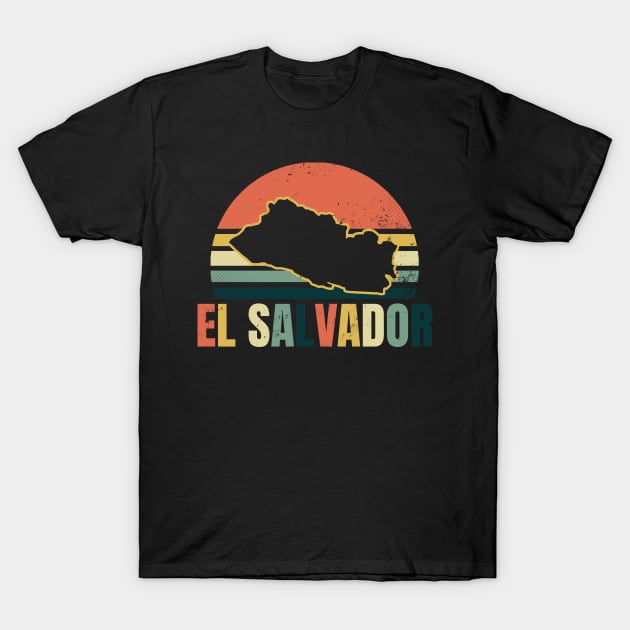 El Salvador Shirt | Vintage Retro Sunset Gift T-Shirt by Gawkclothing